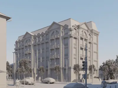 Classical Hotel Building 3D model