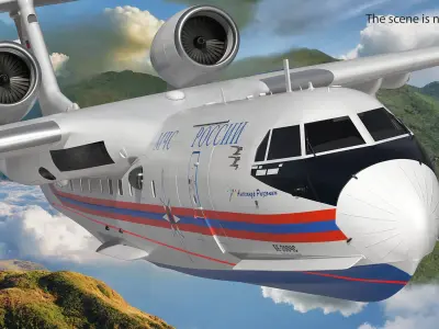  Beriev Be 200 Aircraft Rigged for Maya 