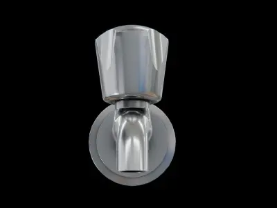 Compression TAP chromed Low-poly 3D model