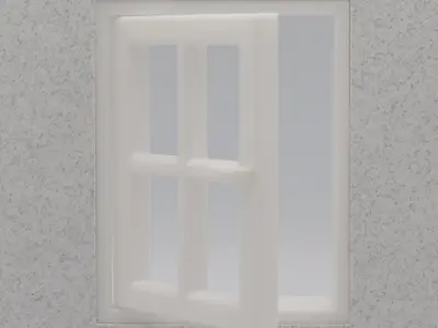 Functional Single window style 1 multi-color and multi-material  3D print model