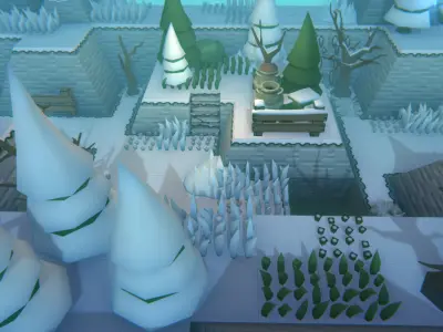 EnviroKit - THE MOUNTAIN - Retro Lowpoly Low-poly 3D model