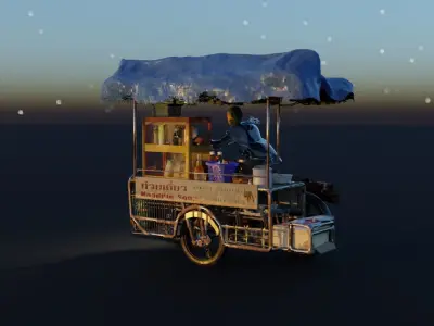 Asian food street fendor 3D model