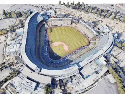 Dodger Stadium Low-poly 3D model
