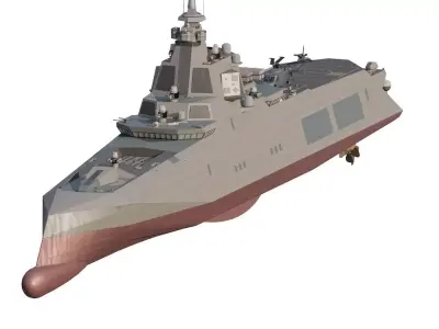 ARMED NATO FORCES ADVANCED BATTLE FRIGATE 3D model