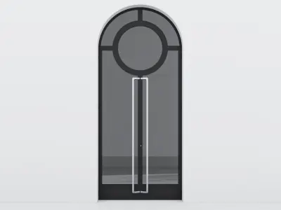 Aluminium door 334 3D model