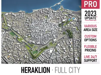 Heraklion Low-poly 3D model