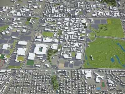 College Station  Low-poly 3D model