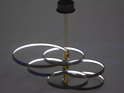 Modern Ring Chandelier Low-poly 3D model