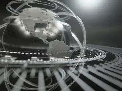 Globe 3D animation set 3D model