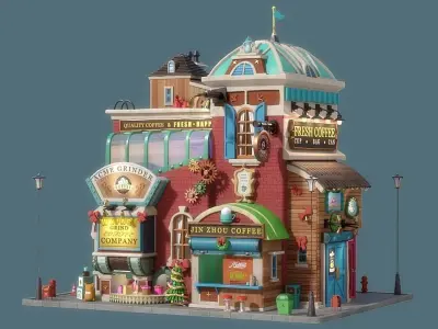Cartoon House 16 3D model