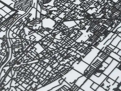 Kyoto Road Network and Streets 3D model