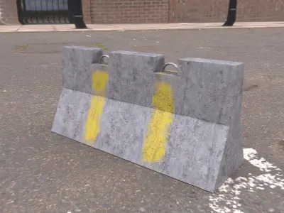 Traffic barriers 3D Model Pack