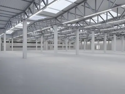 Industrial Warehouse Interior 2 Low-poly 3D model