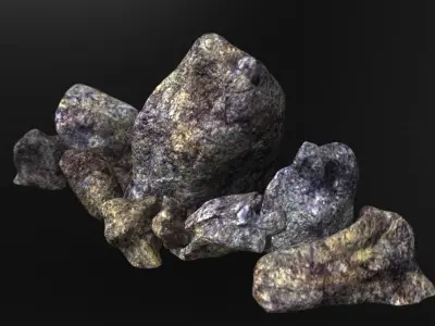Rock Set group of rocks 3D model