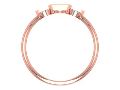 Solitaire Women Light Weight Band Ring 3D print model 36