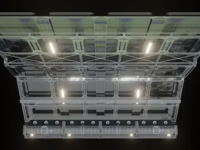 Sci-fi interior great hall 3D model