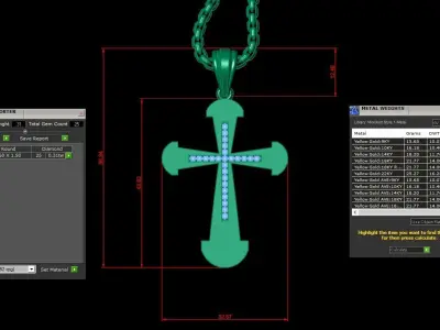 Cross Light Gold 3CP029 3DM STL 3D model