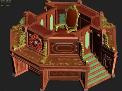 Game Advanced Library Area - Library Reading Center 3D model