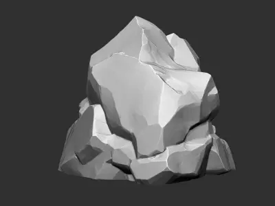 3D Mountain rock Zbrush sculpt 3D model