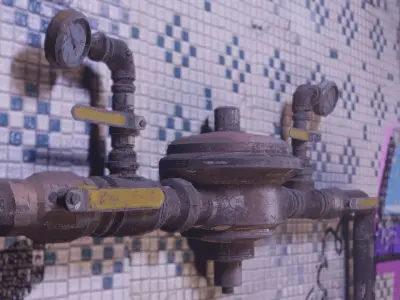 Gas Meter  Low-poly 3D model