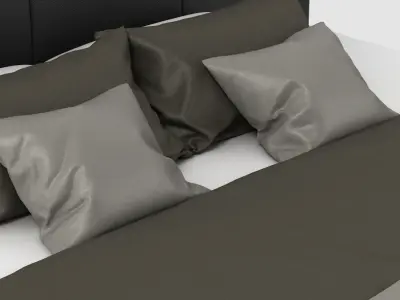 Bed 9 with headboard and footboard 3D model
