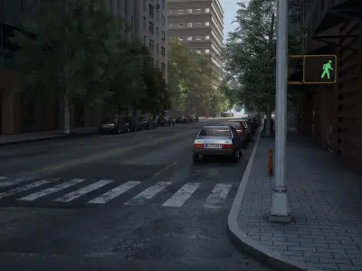 Realistic City District H5-C5 3D model