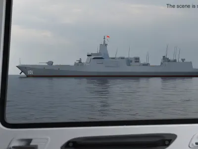  Type-055s Naval Destroyer Ship 