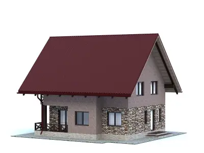 Country cottage 3D model purchase