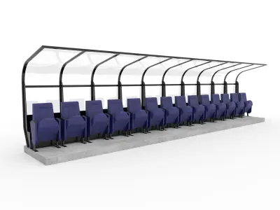 Collection Soccer Bench 2 3D Model Pack