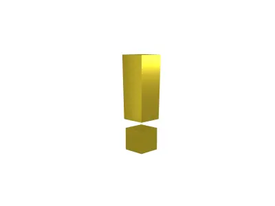 Exclamation Mark Symbol v1 006 Low-poly 3D model