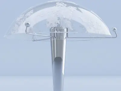Lamp Set table with umbrella 3D model