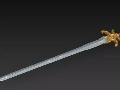 Solaria Sunblade - Celestial Holy Light Sword Low-poly 3D model