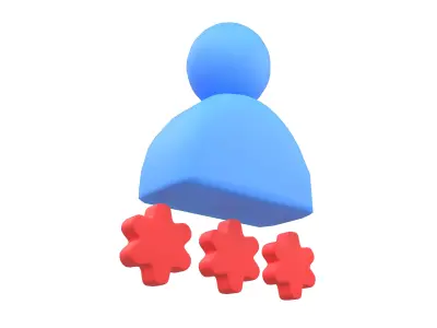 User Password Icon v1 005 Low-poly 3D model