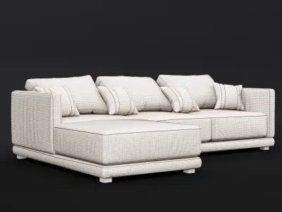 Modern angle sofa 3D model
