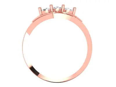 Solitaire Engagement Women Rings Propose Ring 3D print model