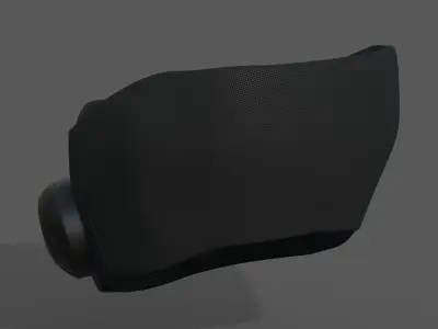 Gas mask respirator scifi futuristic 3d  Low-poly 3D model 4