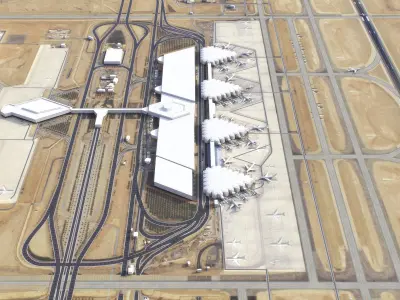Riyadh - King Khalid Airport - RUH Low-poly 3D model