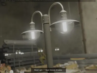 Street Light -7- All Versions 3D Model Pack