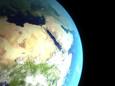 Earth - Photorealistic Planet Low-poly 3D model