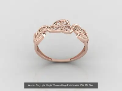10 Models Woman Ring Womens Rings Plain Models 3DM STL Files 3D Model Pack