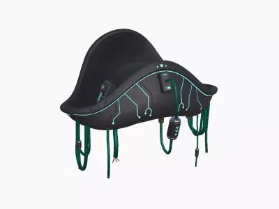 Cyberpunk Pirate Hat A02 - Character Design Low-poly 3D model