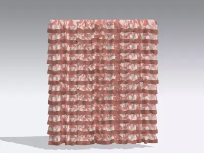 Curtain Low-poly 3D model