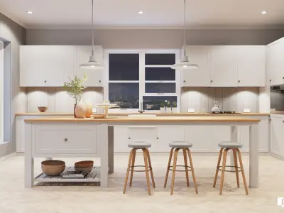 Corona - C4D Scene files - French Country Kitchen Interior 3D model