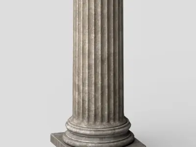 Corinthian Column Low-poly 3D model