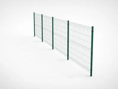 Metal Green Fence 3D model