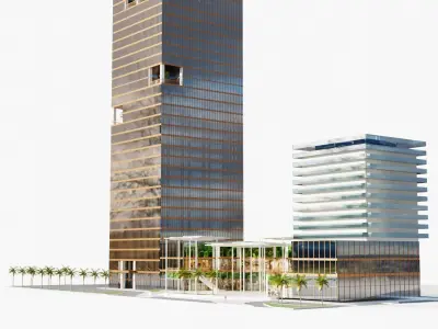 Rafal living tower - Saudi arabia 3D model