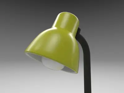 Modern table lamp yellow Low-poly 3D model