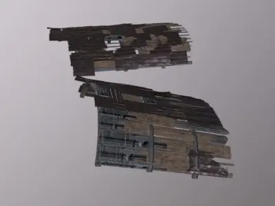 Slum Roof Pack Low-poly 3D model