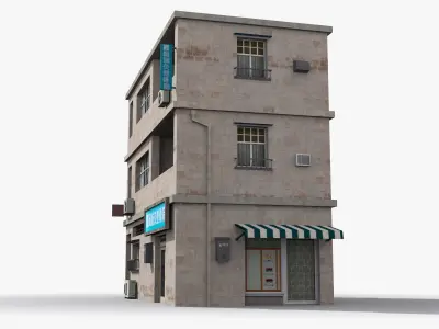 Japanese House x7 Low-poly 3D model purchase