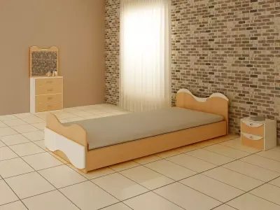 bedroom bed 3D model purchase